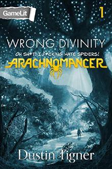 Book cover of Wrong Divinity: Oh Sh*t! I F*cking Hate Spiders! (Arachnomancer)